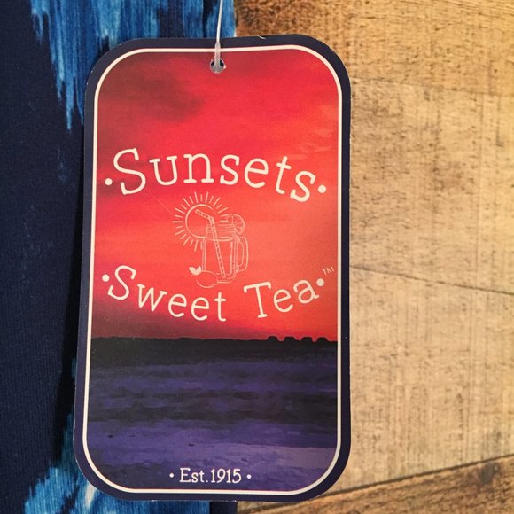 Sunsets&Sweet Tea Blue Diamond Knit Pants Sz L NWT - Picture 5 of 8